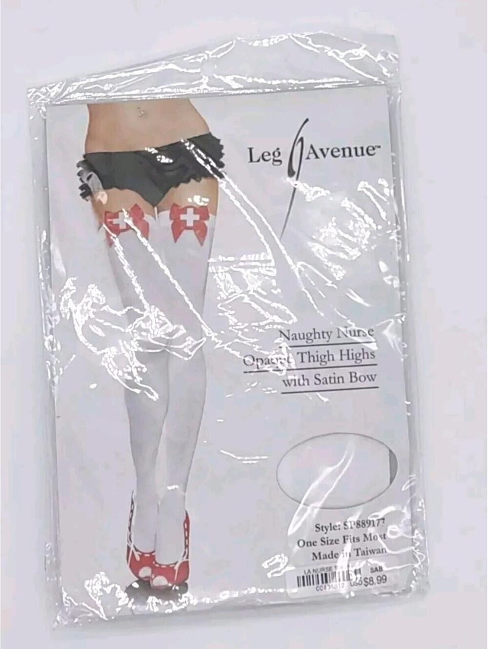 Leg Avenue Naughty Nurse Opaque Thigh Highs Style SP889177